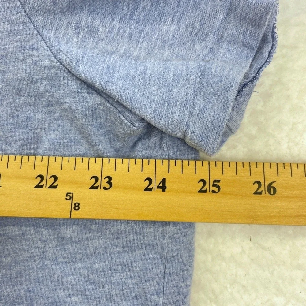 Polo Ralph Lauren V Neck T Shirt Mens XL Light Blue Stretch Cotton Preppy
